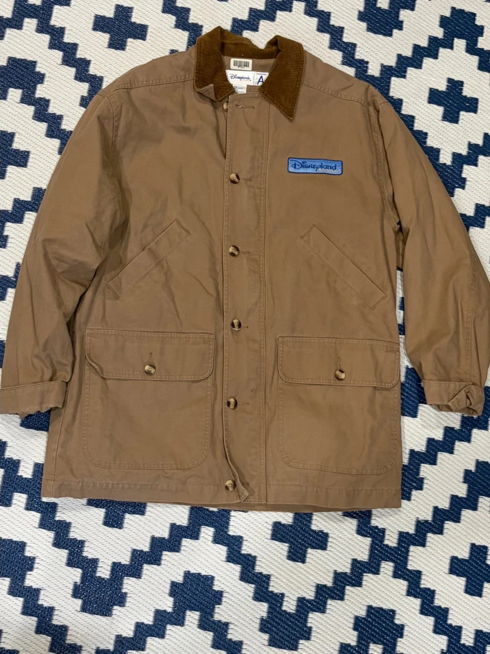 Vintage Disneyland Resort Coat Jacket Corduroy Collar Size M